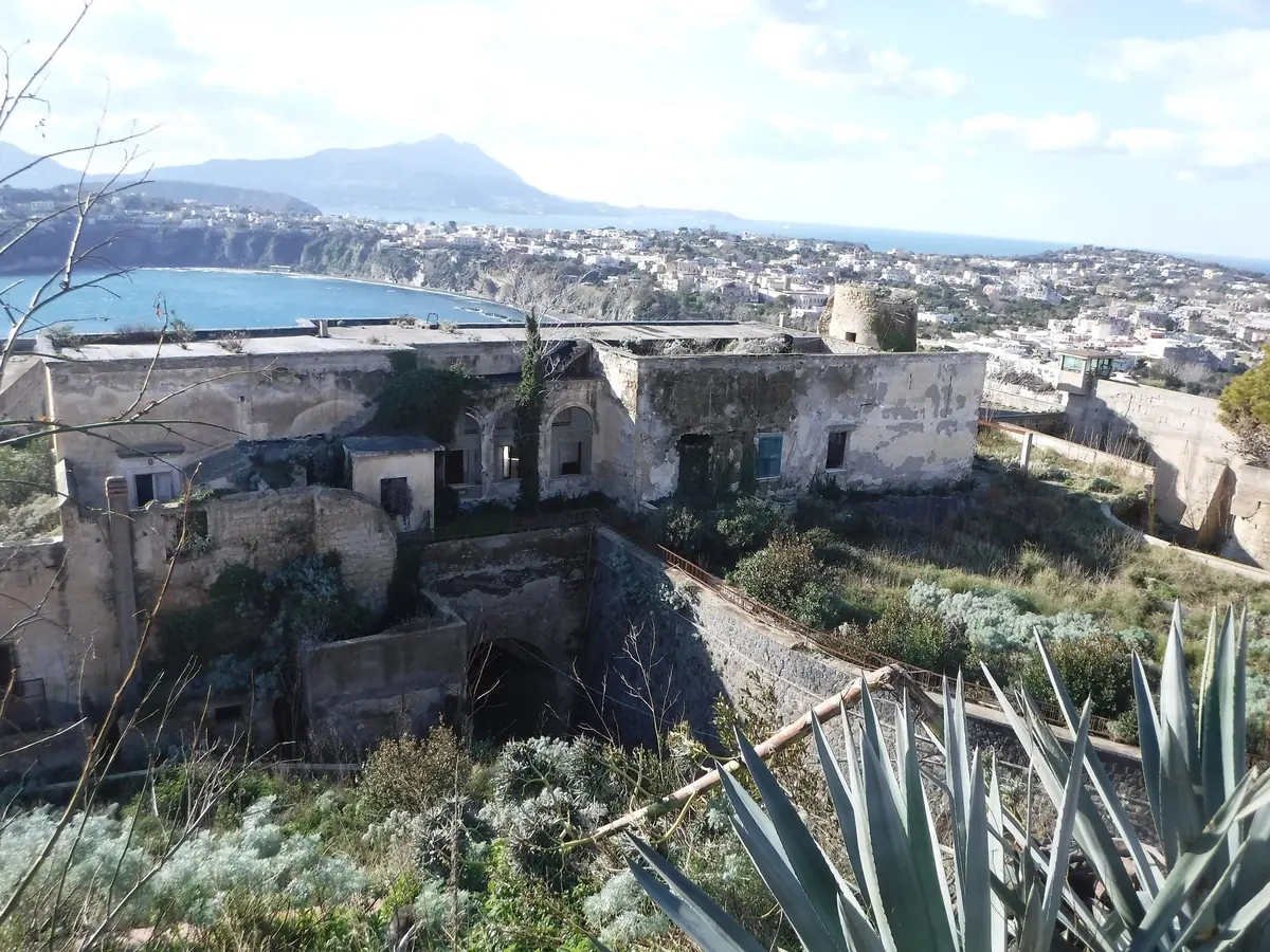 The single-cell block of Palazzo d’Avalos, the former prison of Procida