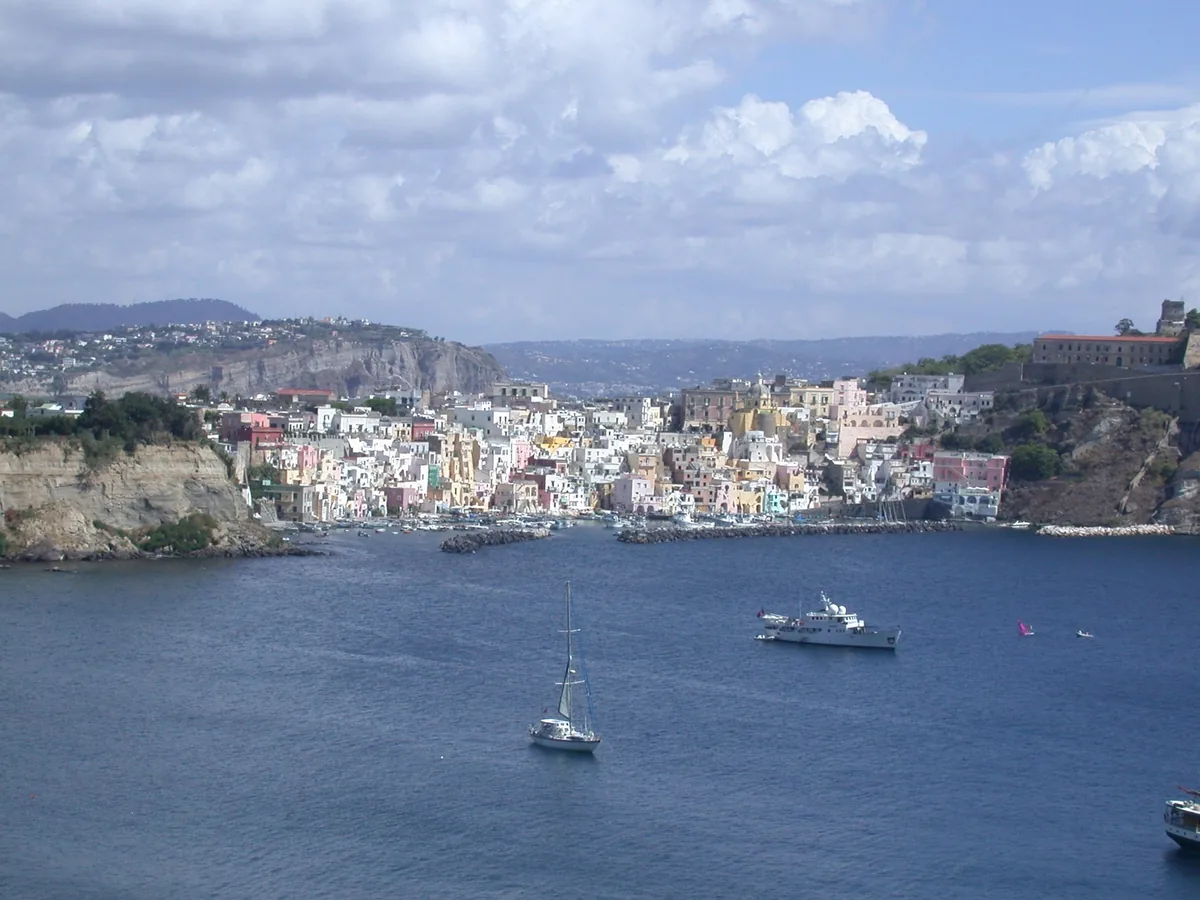 The headland of Punta Pizzaco above the Chiaia bay, Procida